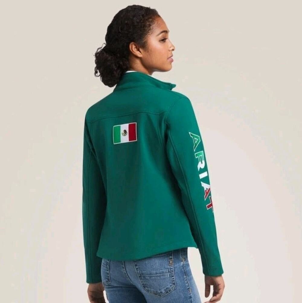 Ariat® Ladies Classic Team Verde Softshell Mexico Jacket Womens Size Small Green